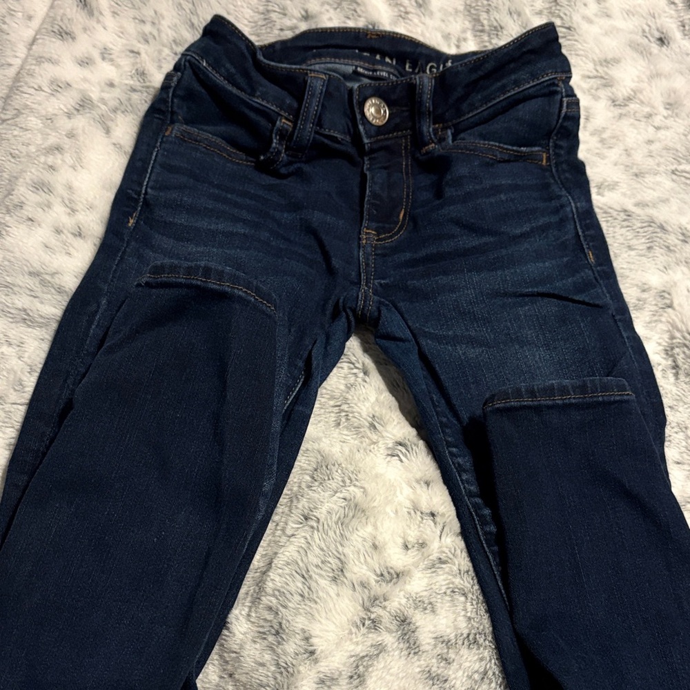 American Eagle Dark Blue Denim Jeggings